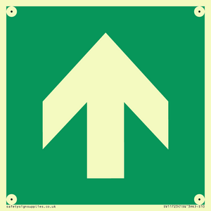 E907 Safe condition: Up / forwards arrow (90 deg supplimentary)